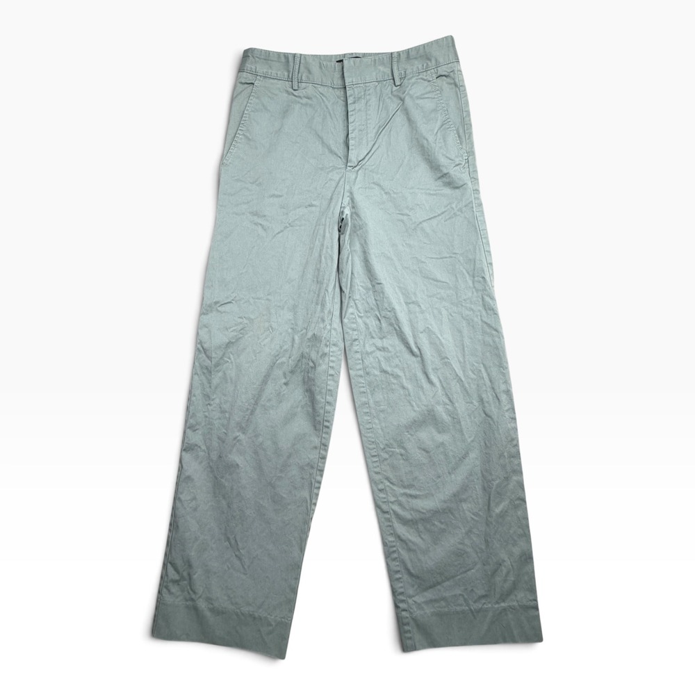 Banana Republic Sage Green Wide Leg Chino Pants Womens Size 8 Workwear Casual